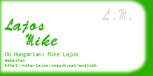 lajos mike business card